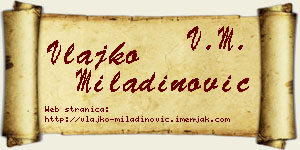 Vlajko Miladinović vizit kartica